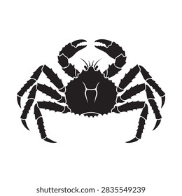 King crab silhouette vector flat illustration design