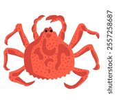 King Crab vector illustration. Not AI