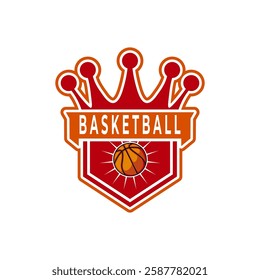 King Crown Basketball Sports Team logo design template