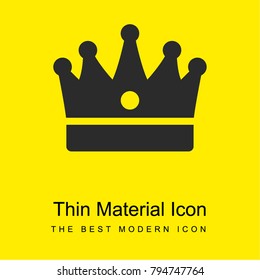 King Crown bright yellow material minimal icon or logo design