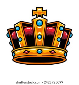 King crown cartoon vector art