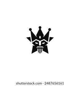 Combinación King Crown con estrella. Diseño de logotipo.