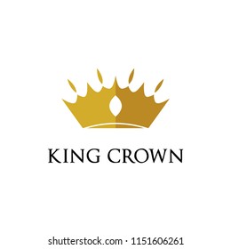 KING CROWN CREATIVE LOGO DESIGN TEMPLATE