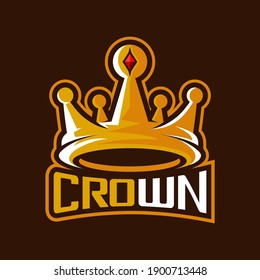 king crown esport logo vector icon