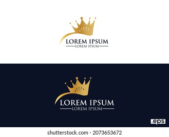 King crown f logo vector image.f Kings logo vector image