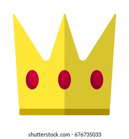 King crown flat icon, vector sign, colorful pictogram isolated on white. Luxury, VIP symbol, logo illustration. Flat style design