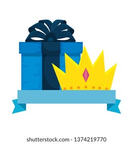 king crown with giftbox