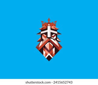 King Crown Head Mascot Logo for expensive.