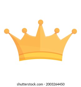 King crown icon cartoon vector. Gold royal crown. Medieval queen