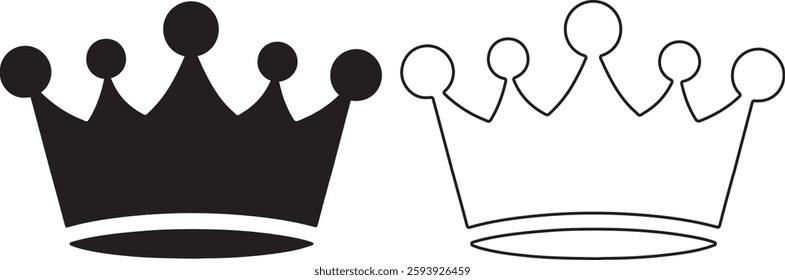 King crown icon design on white background
