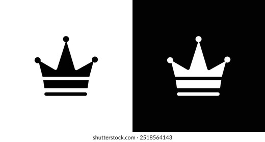 king crown icon Flat fill set collection