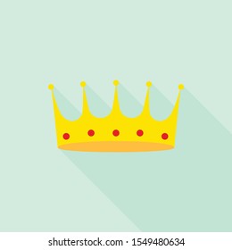 King crown icon. Flat illustration of king crown vector icon for web design