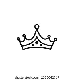 king crown icon Isolated flat vector in outline