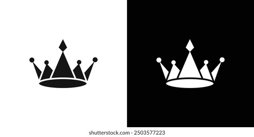 king crown icon line art vector