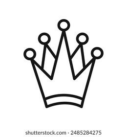 king crown icon mark in filled style