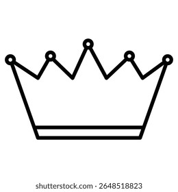 ícone de coroa king Contorno isolado logotipo marca
