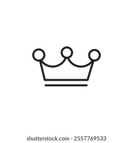 king crown icon Outline vector for web ui