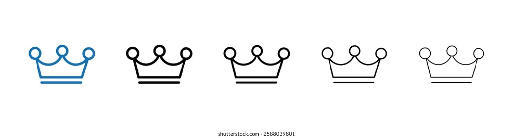 king crown icon Outline vector logo for web ui