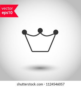 King crown icon. Prince crown icon. Queen crown icon. Studio background. VIP. EPS 10 vector sign