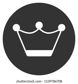 King crown icon. Prince crown icon. Queen crown icon. Gray background. VIP. Vector flat sign