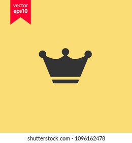 King crown icon. Prince crown icon. Yellow background. VIP. EPS 10 vector sign