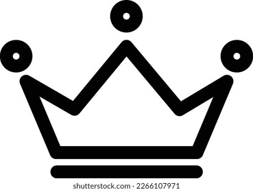 king crown icon . royal crown line art vector icon for apps and websites