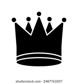 icono de la corona del rey, Vector de la silueta aislado sobre fondo blanco. diseño simple y moderno