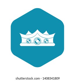 King crown icon. Simple illustration of king crown vector icon for web