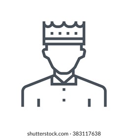 King, crown icon suitable for info graphics, websites and print media and  interfaces. Line vector icon.