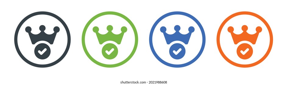 King crown icon symbol of VIP and premium symbol vector illustration