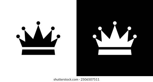 king crown icon Thin line illustration set