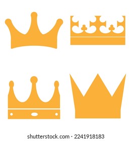 diseño de ilustraciones vectoriales de iconos de la corona de rey