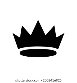 King crown icon vector illustration. Simple and minimal black crown sign and symbol