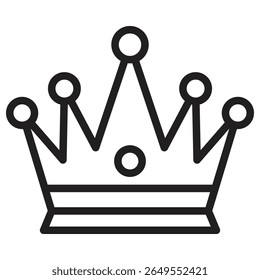 ícone coroa king ilustração vetor sinal isolado