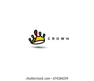 King crown icon, vector illustration