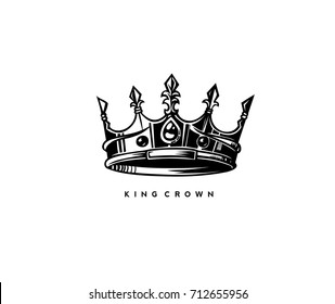 King crown icon, vector illustration