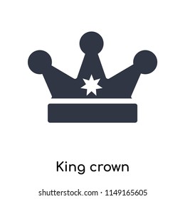 King crown icon vector isolated on white background for your web and mobile app design, King crown logo concept