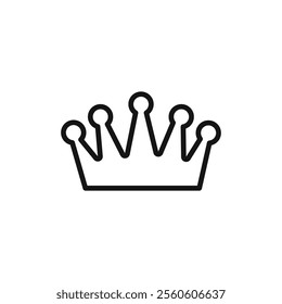 king crown icon vector line logo art