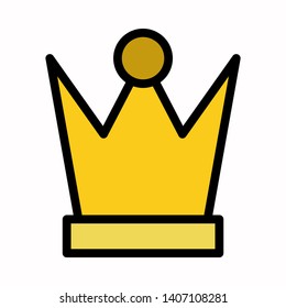 king crown icon vector logo or illustration.