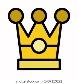 king crown icon vector logo or illustration.