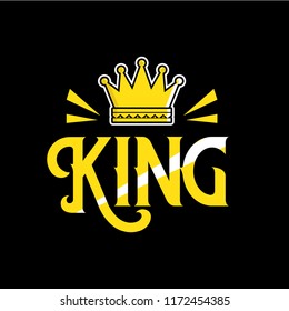 King with crown illustration 