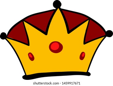 Corona de rey, ilustración, vector sobre fondo blanco.