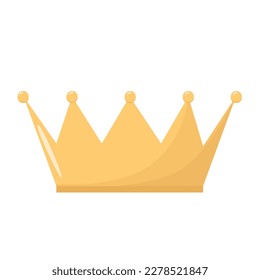 Corona de rey aislada. Ilustración vectorial.