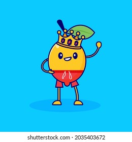 personaje de la caricatura de la corona del rey limón