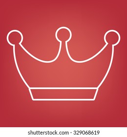King crown. Line icon