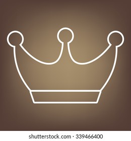 King crown. Line icon