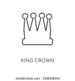 King Crown linear icon. King Crown concept stroke symbol design. Thin graphic elements vector illustration, outline pattern on a white background, eps 10.