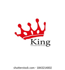 King crown logo concept vector design in white background