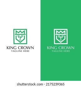 King crown logo design icon template