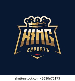 King Crown Logo Design for Sport esports Gaming